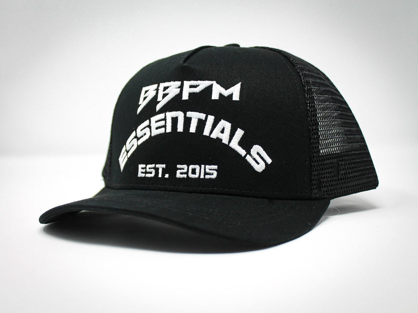 Essentials Matte Black Trucker Cap – tasteles