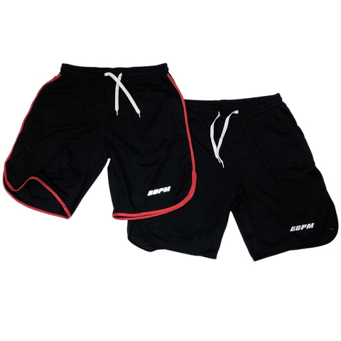 Black and Black and Red BBPM Men’s Athletic Shorts