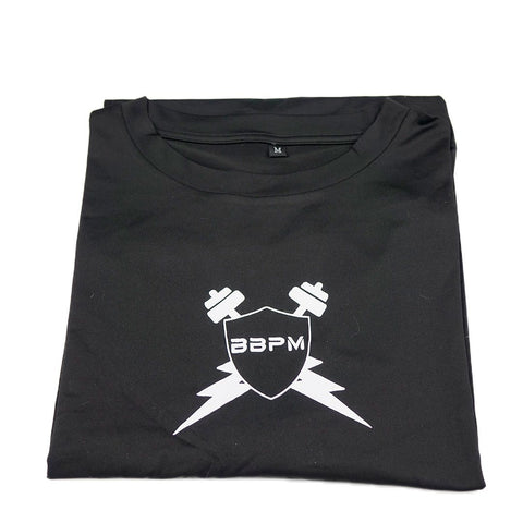 Black BBPM Flex Athletic T-Shirt folded