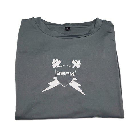 Grey BBPM Flex Athletic T-Shirt folded